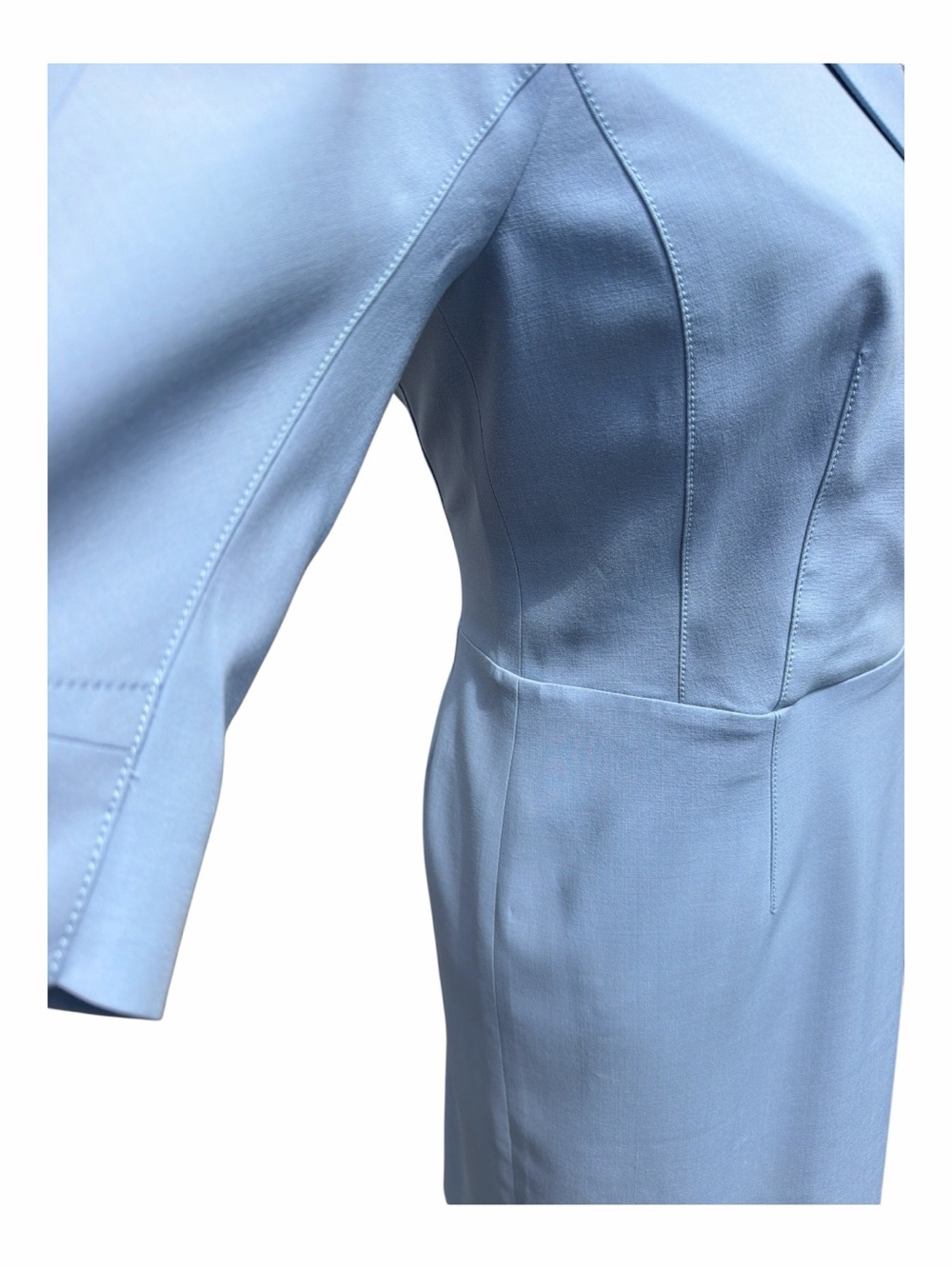 Worth New York |Powder Blue |Sheath Dress |Size 6 |Blazer Neckline - Picture 6 of 13